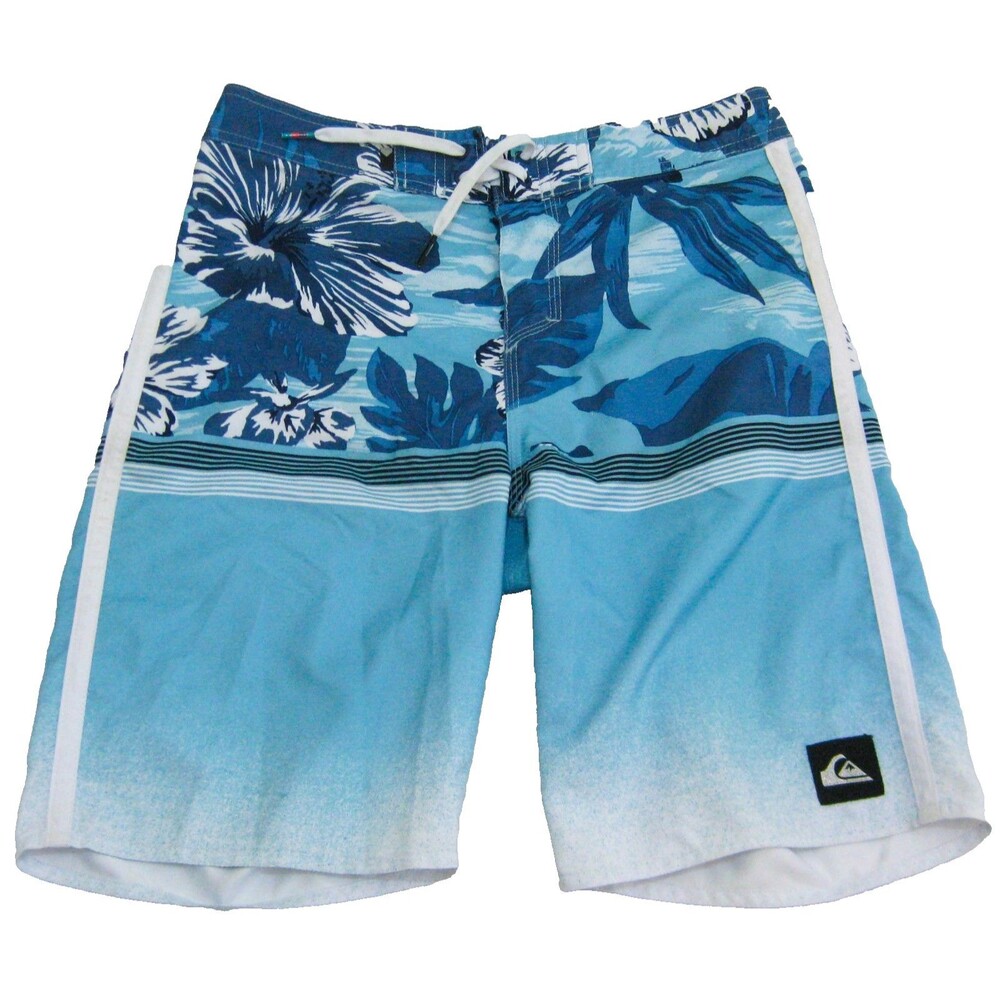 Quiksilver Board Shorts Mens Size 29 Swimming Swim Beach Surf Floral Tropical